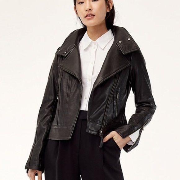 Aritzia exclusive mackage black lamb skin jacket - Picture 2 of 11